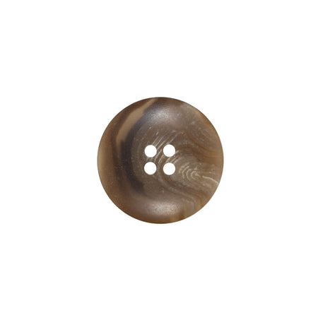 Beige and Brown Swirl 4-Hole Plastic Button - 24L/15mm