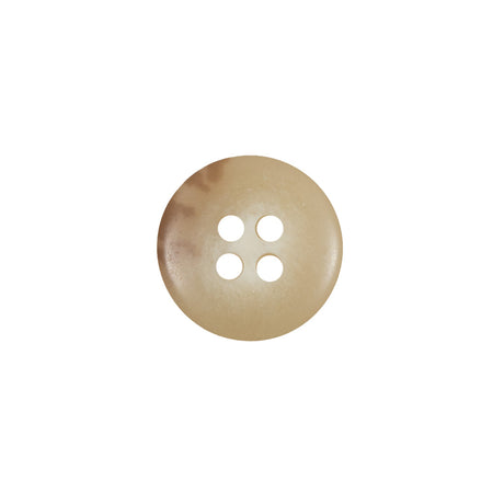 Brown and Beige Plastic 4-Hole Button - 22L/14mm