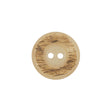 Beige Horn 2-Hole Button - 28L/18mm