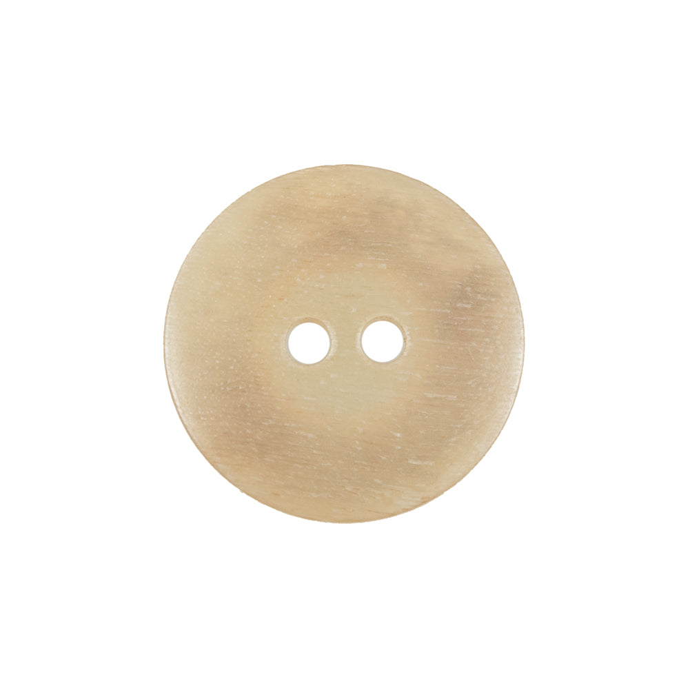 Beige Horn 2-Hole Button - 36L/23mm