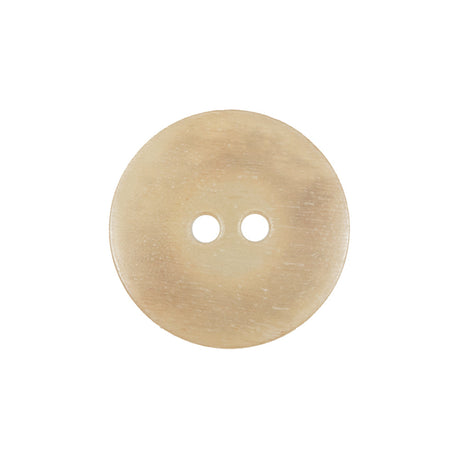 Beige Horn 2-Hole Button - 36L/23mm