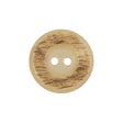 Beige Horn 2-Hole Button - 36L/23mm