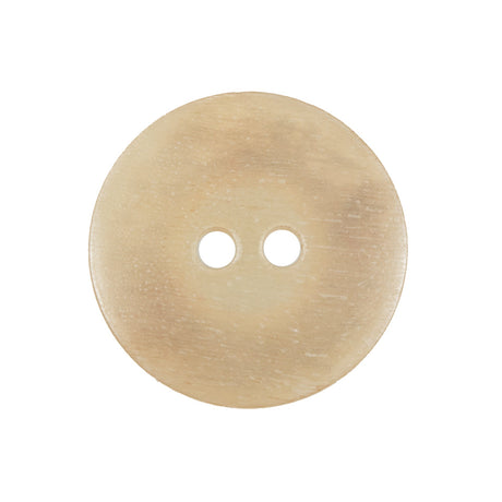 Beige Horn 2-Hole Button - 40L/25.5mm