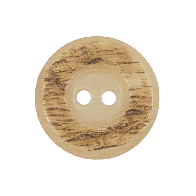 Beige Horn 2-Hole Button - 40L/25.5mm