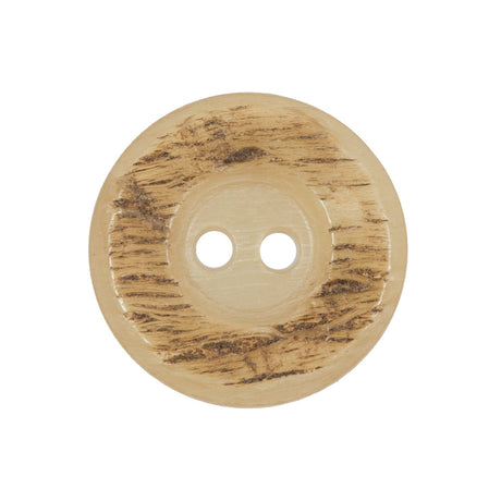 Beige Horn 2-Hole Button - 40L/25.5mm