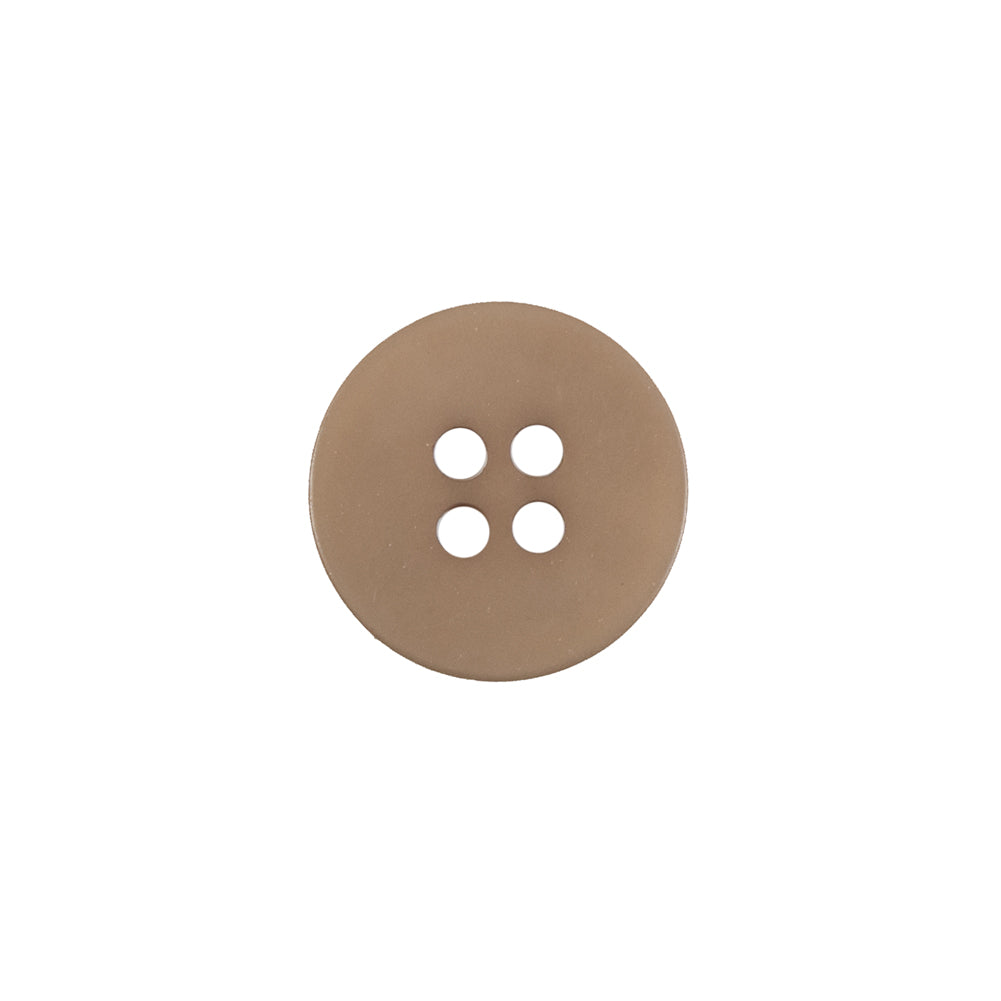 Tan Plastic 4-Hole Button - 24L/15mm