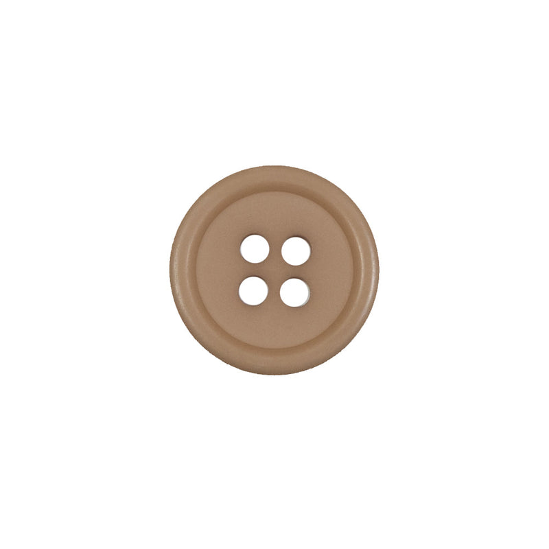Tan Plastic 4-Hole Button - 24L/15mm