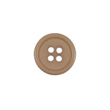 Tan Plastic 4-Hole Button - 24L/15mm