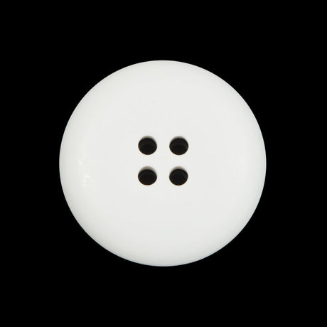 White 4-Hole Plastic Button - 40L/25.5mm