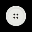 White 4-Hole Plastic Button - 40L/25.5mm