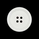 White 4-Hole Plastic Button - 40L/25.5mm