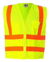 Kishigo Unisex Prismatic Hydrowick-Lite Multi-Zipper Safety Vest