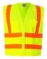 Kishigo Unisex Prismatic Hydrowick-Lite Multi-Zipper Safety Vest