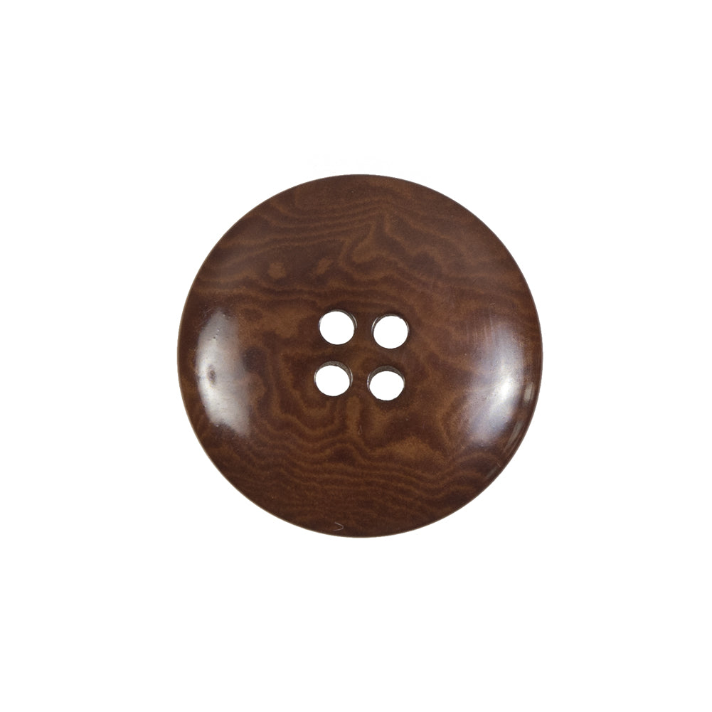 Amber Colored Horn 4-Hole Button - 36L/23mm