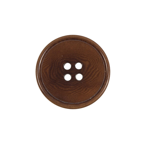 Amber Colored Horn 4-Hole Button - 36L/23mm