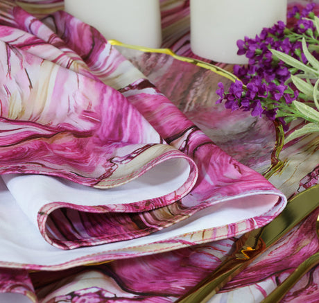 Scuba Table Runner 13x108 Pink Agate