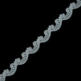 Metallic Ice Blue Guipure Lace Trim - 1.25"