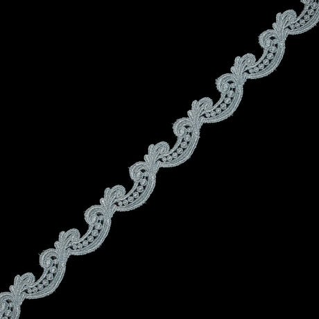 Metallic Ice Blue Guipure Lace Trim - 1.25"