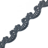 Metallic Navy Guipure Lace Trim - 1.25"