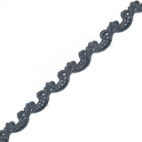 Metallic Navy Guipure Lace Trim - 1.25"