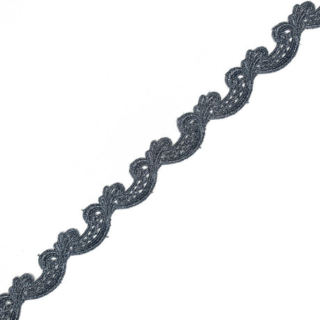 Metallic Navy Guipure Lace Trim - 1.25"