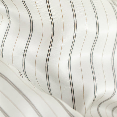 Bemberg Lining - Ivory and Black Stripes