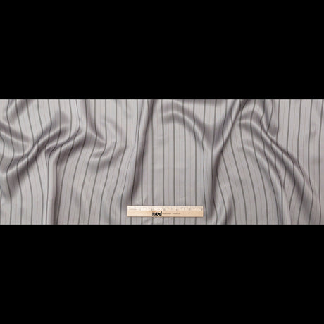 Bemberg Lining - Light Gray and Black Stripes