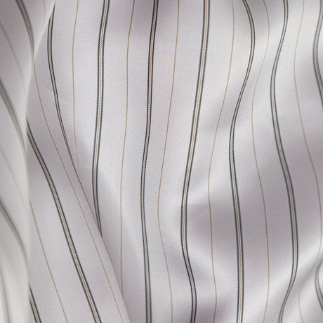 Bemberg Lining - Light Gray and Black Stripes