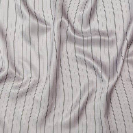 Bemberg Lining - Light Gray and Black Stripes