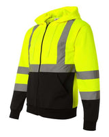 Hi-Vis Full-Zip Hooded Sweatshirt