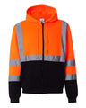 Hi-Vis Full-Zip Hooded Sweatshirt