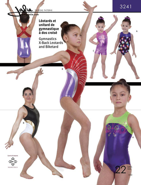 Sewing Pattern X-Back Gymnastics Leotards and Biketard by Jalie