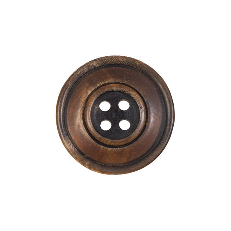Light Brown Horn 4-Hole Button - 34L/21.5mm