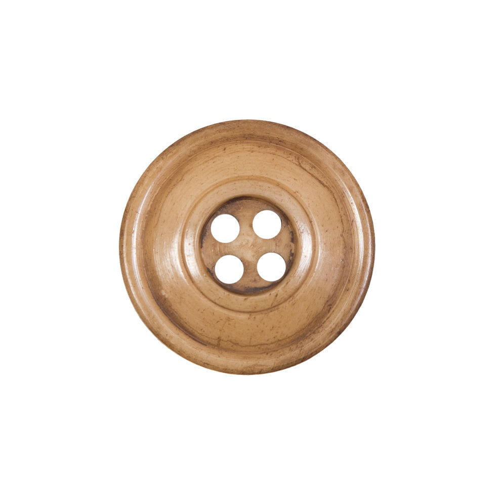 Beige Horn 4-Hole Button - 34L/21.5mm