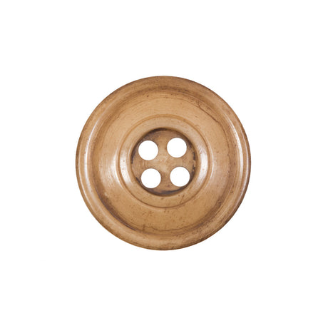 Beige Horn 4-Hole Button - 36L/23mm