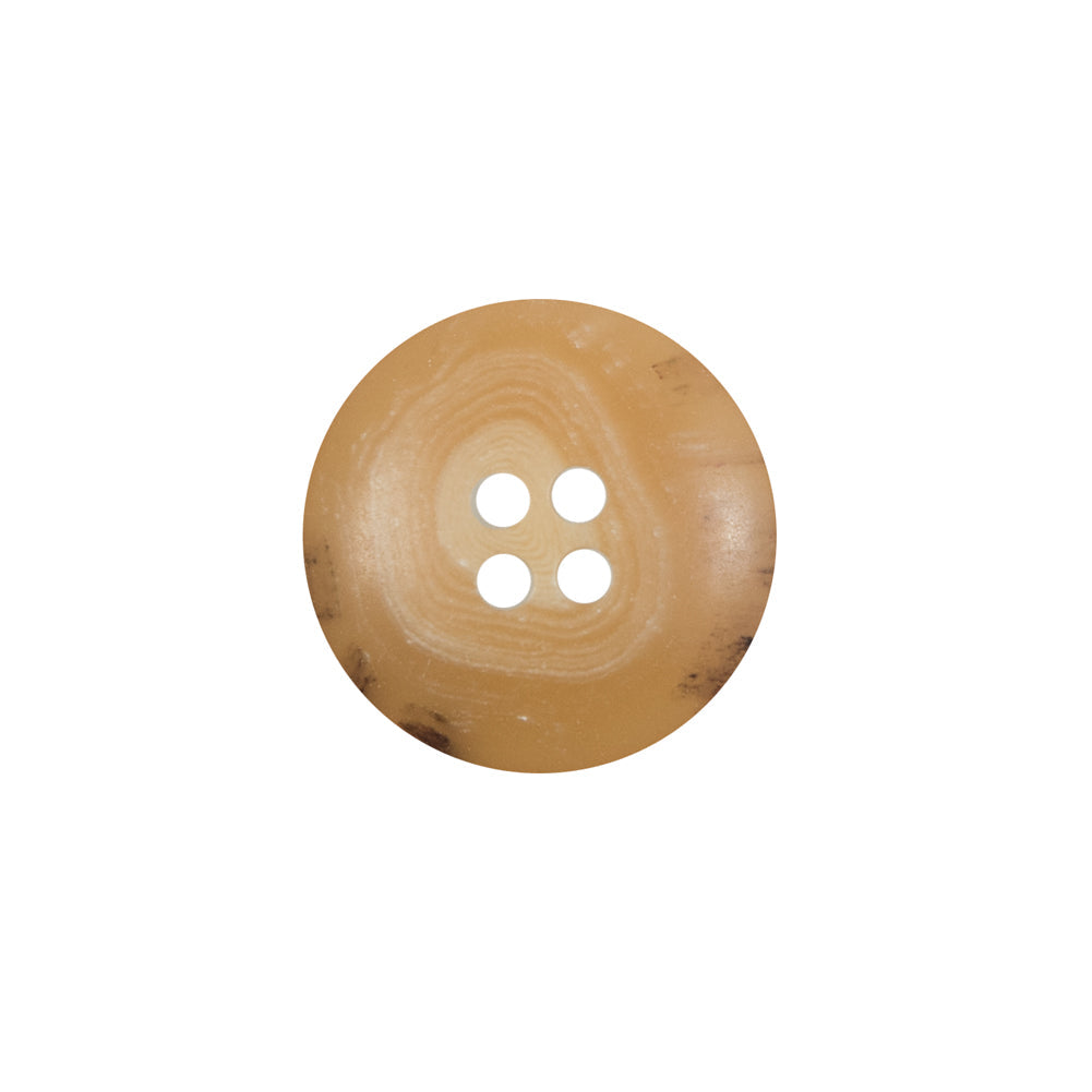 Beige Horn 4-Hole Button - 28L/18mm