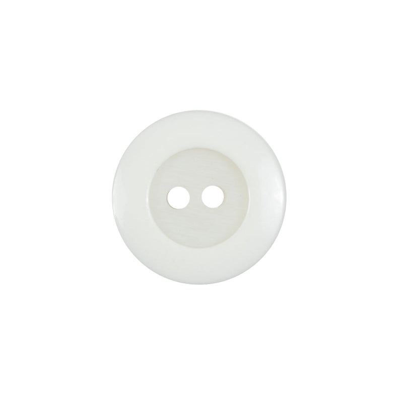 Ivory Plastic 2-Hole Button - 28L/18mm