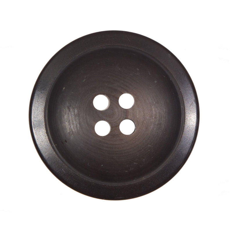Matte Brown Plastic 4-Hole Button - 44L/28mm