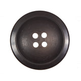 Matte Brown Plastic 4-Hole Button - 44L/28mm