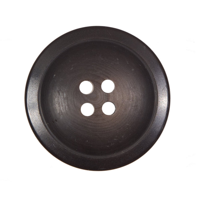 Matte Brown Plastic 4-Hole Button - 44L/28mm