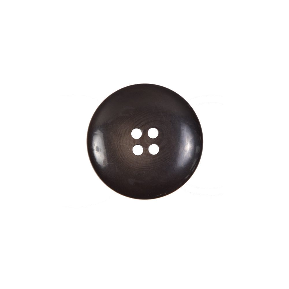 Matte Brown Plastic 4-Hole Button - 24L/15mm