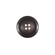 Matte Brown Plastic 4-Hole Button - 24L/15mm