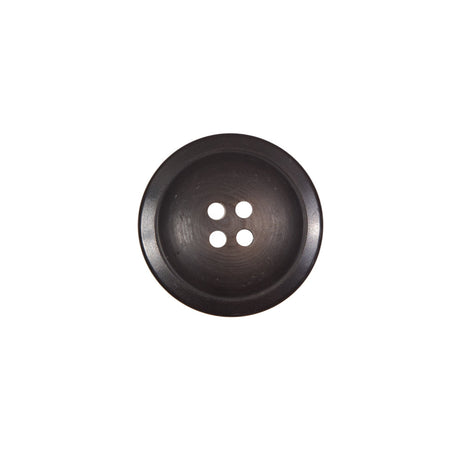 Matte Brown Plastic 4-Hole Button - 24L/15mm
