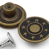 Dritz Jean Buttons - Antique Brass - 11/16"