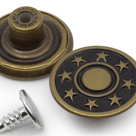 Dritz Jean Buttons - Antique Brass - 11/16"