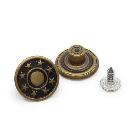 Dritz Jean Buttons - Antique Brass - 11/16"
