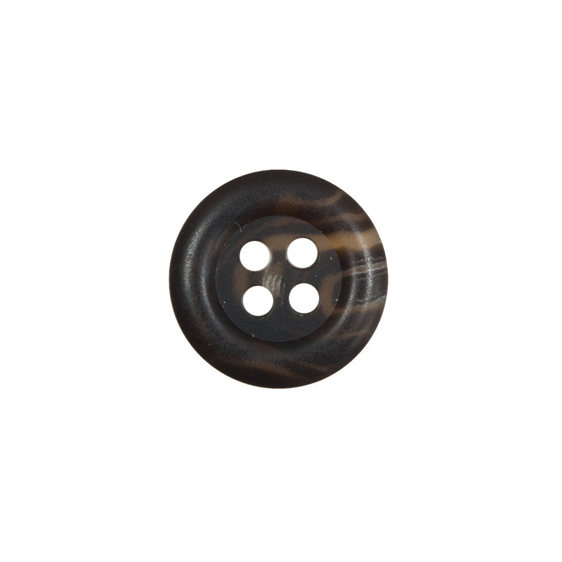 Brown Plastic 4-Hole Button - 24L/15mm