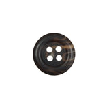 Brown Plastic 4-Hole Button - 24L/15mm