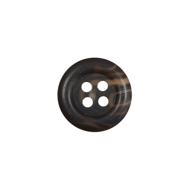 Brown Plastic 4-Hole Button - 24L/15mm