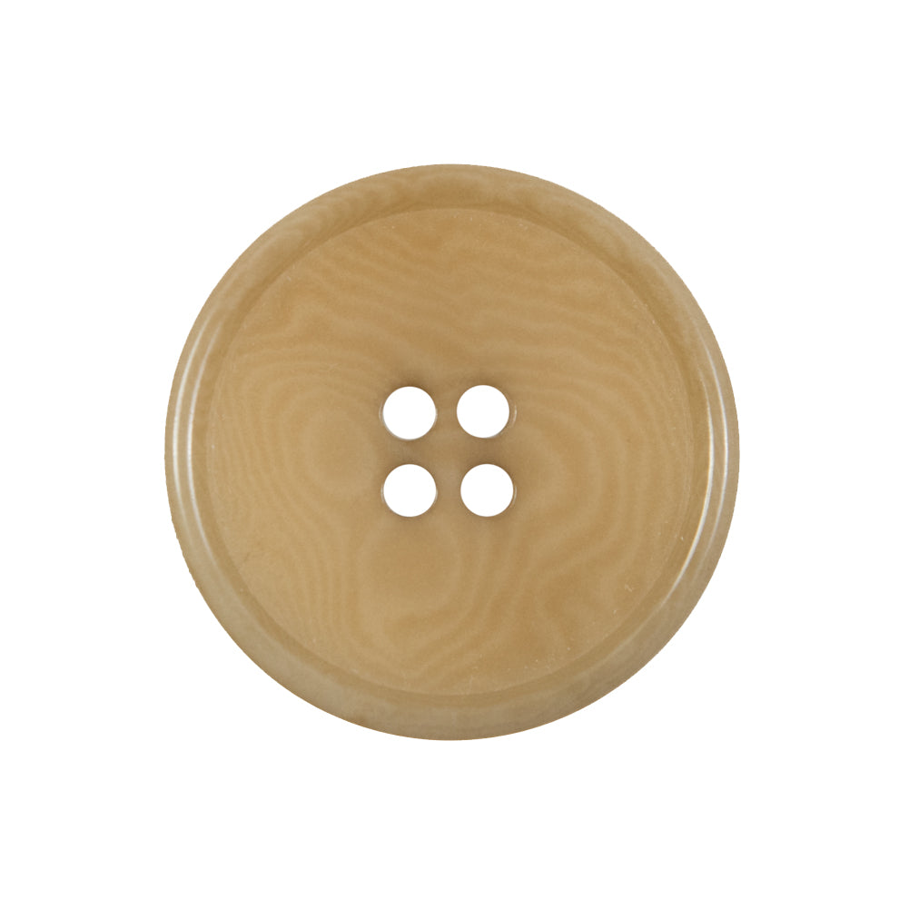 Suntan Swirled Horn 4-Hole Button - 40L/25.5mm
